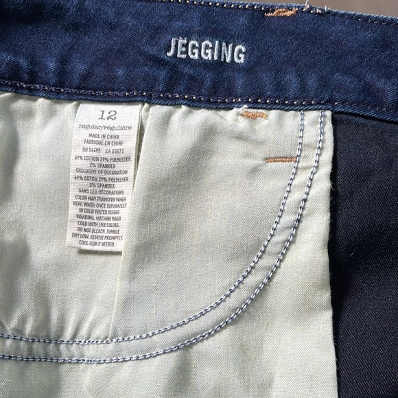 American Eagle for aerie, 12 jeggings, dark wash, cotton/poly/spandex, EUC - Picture 10 of 11